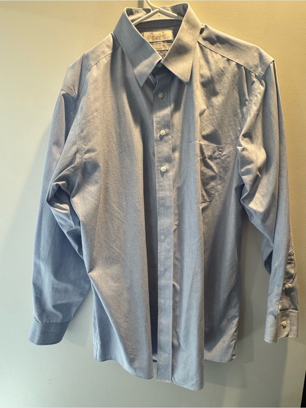 Light Blue Men's Button-Down Shirt - Gold Label, Roundtree & Yorke